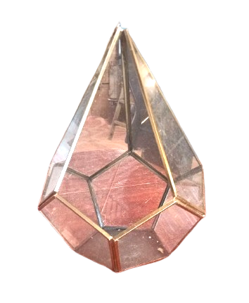 GOLDEN GEOMETRIC GLASS LATERN