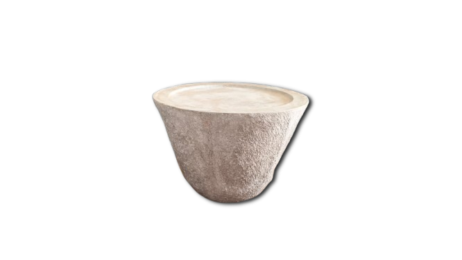 MODERN ROUND SIDE TABLE WITH FIBERSTONE