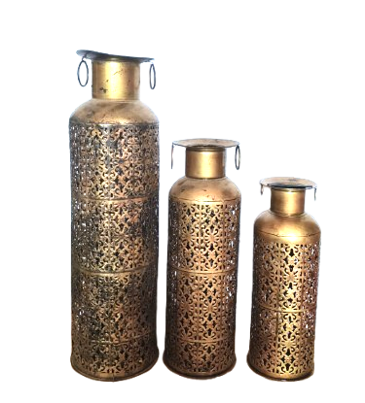 PILLAR VASE TEALIGHT CANDLE HOLDERS