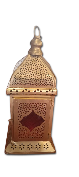 ANTIQUE GOLD METAL LANTERN