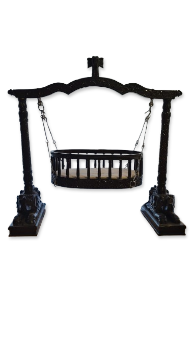 TRADITIONAL WOODEN BABY CRADLE