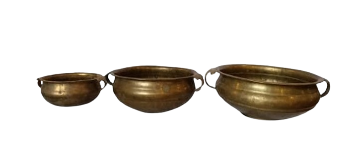 BRASS URLI (SET  OF 3)