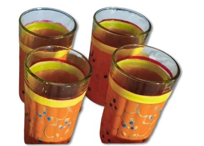 HAND PAINTED CHAI GLASS