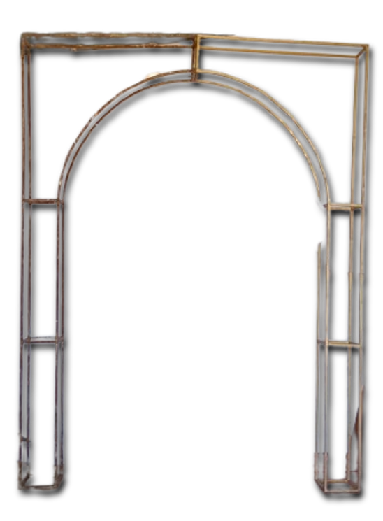 GOLD METAL RECTANGULAR WEDDING JOINT ARCH