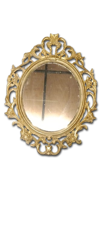 GOLD GILDED, BAROQUE STYLE MIRROR