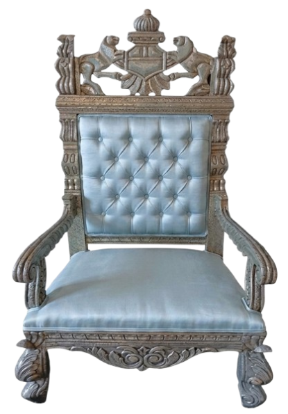 INDIAN SILVER HERALDIC SOFA