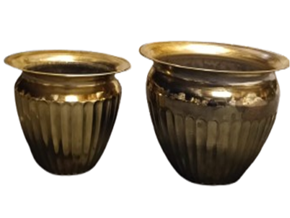 BRASS POT (SET OF 2)