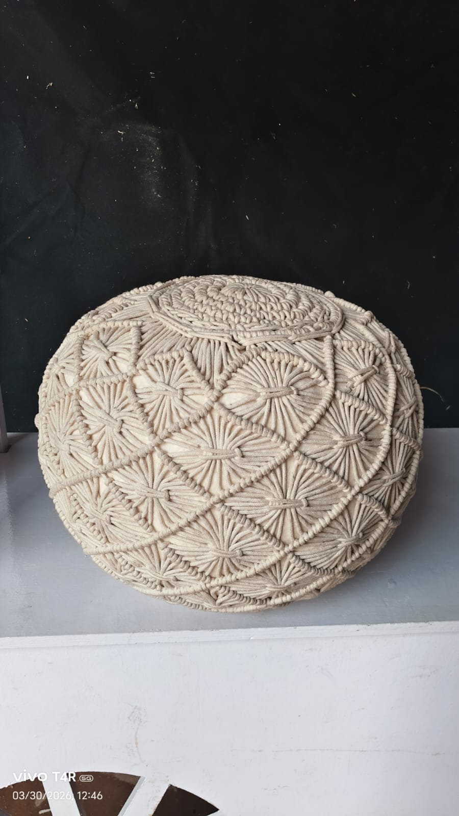 BOHEMIAN MACRAME POUFFE  MUDDA 