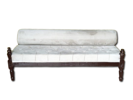 TUFTED WOODEN DIWAN  SOFA