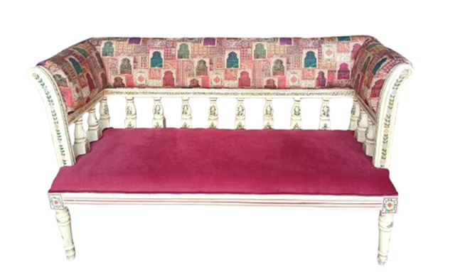 TRADITIONAL RAJASTHANI HAND-PAINTED SOFA