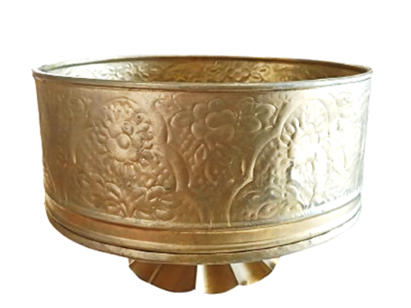 BRASS FLOWER POT