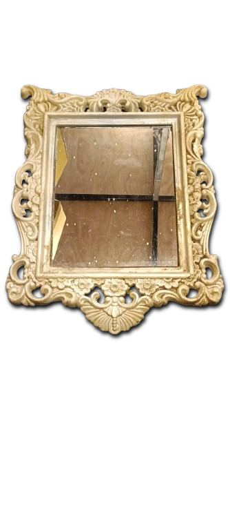 RECTANGULAR GOLD WALL MIRROR