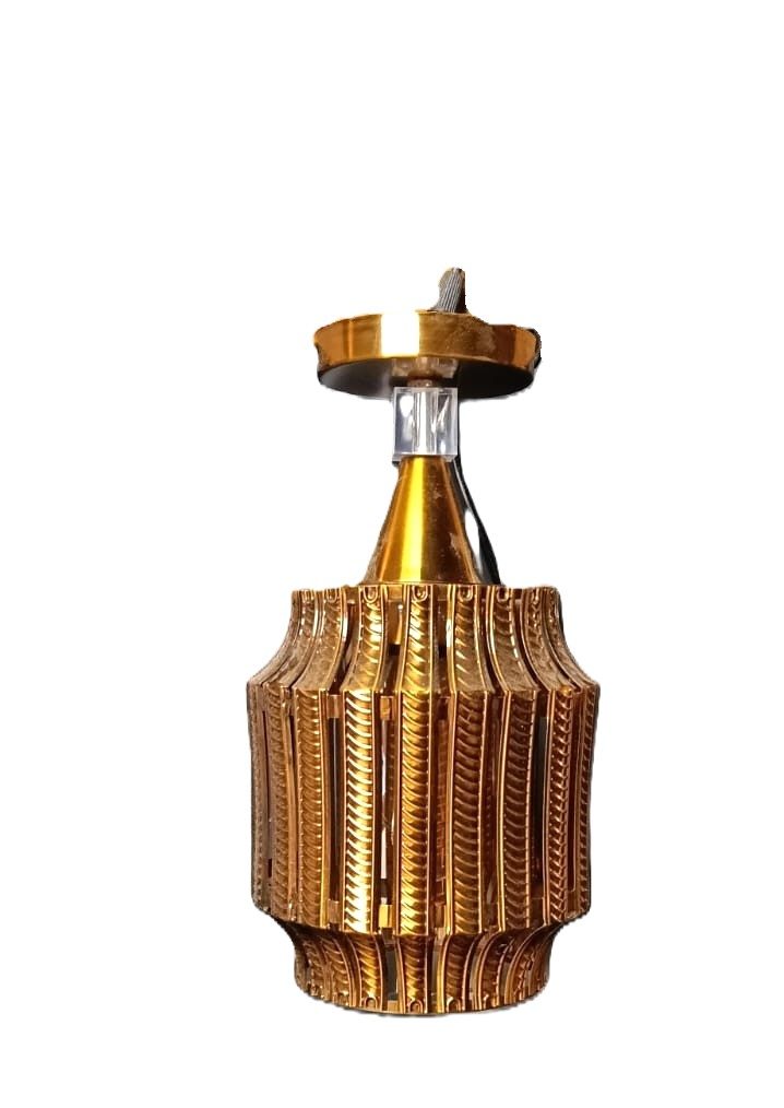 GOLD METAL CAGE PENDANT LAMP