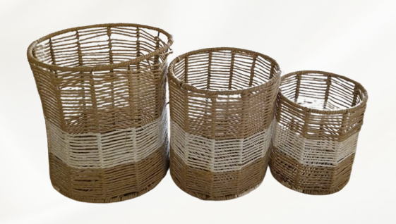 CANE STORAGE ROUND BASKET
