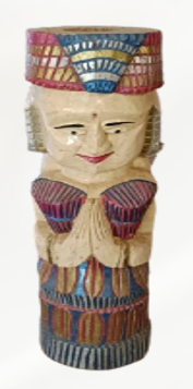 CARVED WOODEN SCULPTURE(set of 2)