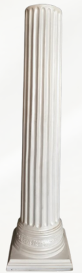DESIGNED WHITE PEDESTAL PILLAR