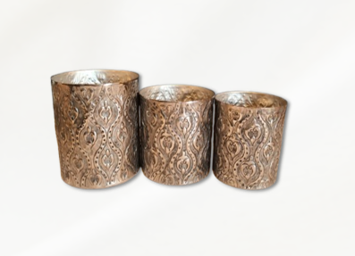 ANTIQUE POT (German silver type) (set of 3)