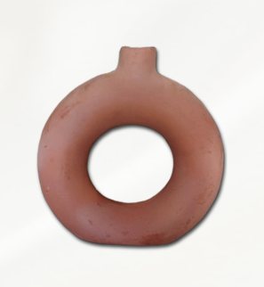 HANDCRAFTED TERRACOTTA DONUT VASE