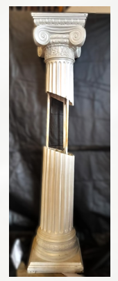 DESIGNED WHITE PEDESTAL PILLAR