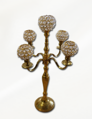 CRYSTAL BOWL CANDLE STAND